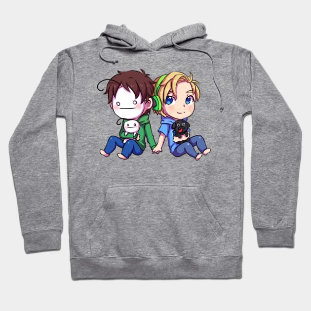 Chibi Cryaotic and Pewdiepie Hoodie by ibahibut